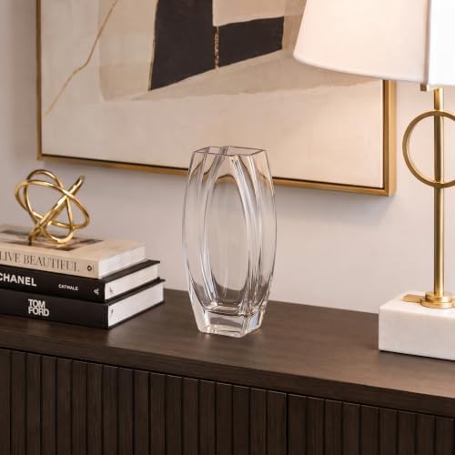 Glass - Vase - Clear - 10.25" Height - Heavy Durable - Made in Europe - by Barski - Image 3