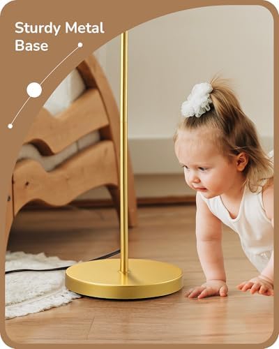 EDISHINE 64.7IN Gold Floor Lamp for Living Room with Remote, Standing Lamp - Image 6