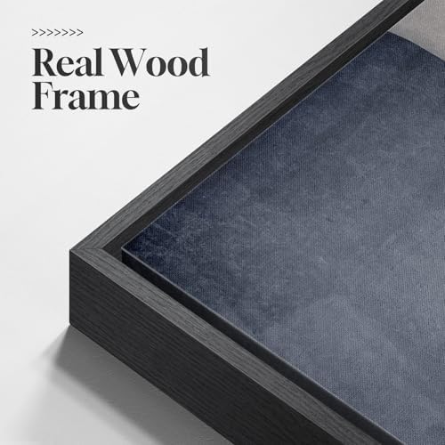 Extra Large Framed Blue Abstract Wall Art for Living Room, Vertical 40x60 - Image 6