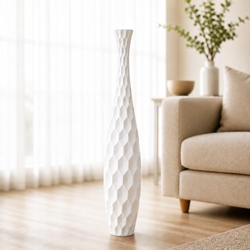 Leewadee Large Floor Vase 34 inches Mango Wood for Pampas Grass, Dried Flowers by Leewadee