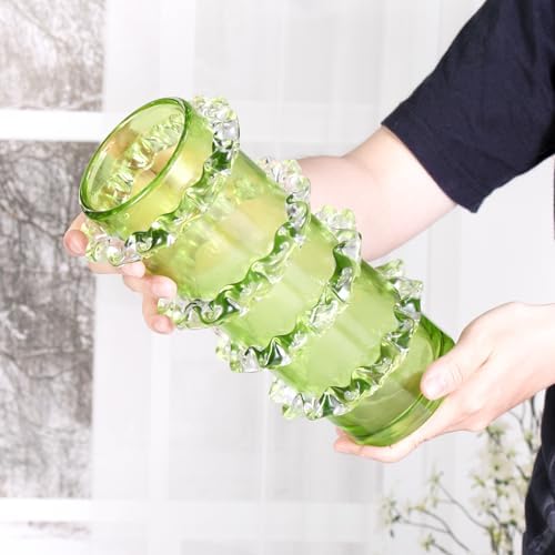 KAMMAK Glass Vase,Colored Hand Blown Decorative Vase - Image 6