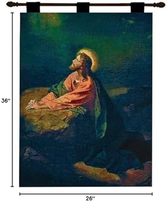 Manual Inspirational Collection 26 X 36-Inch Wall Hanging and Finial Rod, Garden of Gethsemane - Image 2