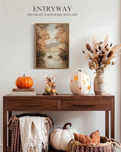 InSimSea Vintage Fall Picture Wall Decor, Framed Canvas Art - Image 2