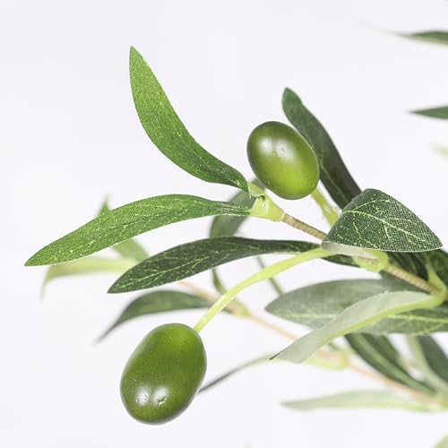 6FT Artificial Olive Tree, Faux Plants Indoor, Fake Tree with Black Pot - Image 6