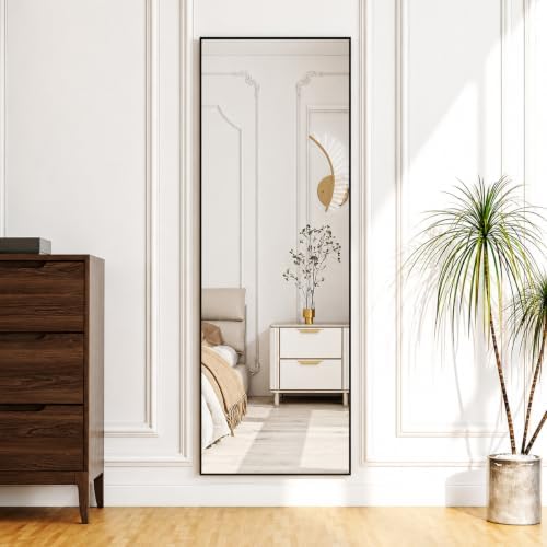 Simple Deluxe Full Length Mirror, 59"x16" Large Floor Mirrors, for Wall Door Bedroom Bathroom Living Room (Black) - Image 6