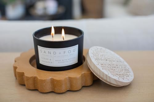 Sand + Fog Scented Candle - Cedar Lavender – Additional Scents and Sizes – 100% Cotton Lead-Free Wick - Luxury Air Freshening Jar Candles - Perfect Home Decor – 12oz - Image 4