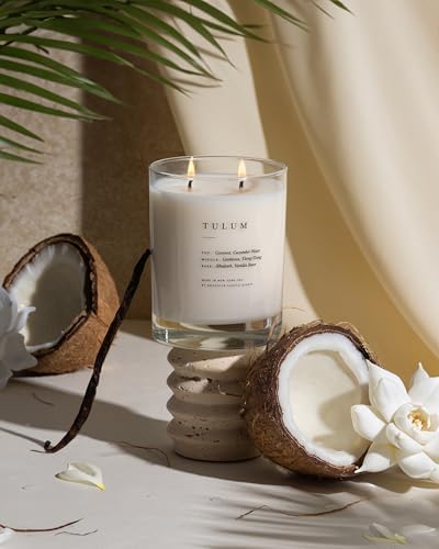 Brooklyn Candle Studio Tulum Classic 2 Wick Candle - Luxury Scented Candle, Vegan Soy Wax, Hand Poured in The USA, 70 Hour Slow Burn Time - 13oz - Image 6