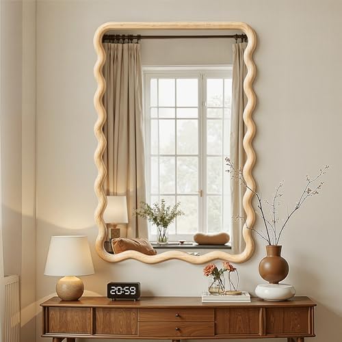 Wavy Mirror for Wall, 30"x20" Bathroom Vanity Mirror - Image 3