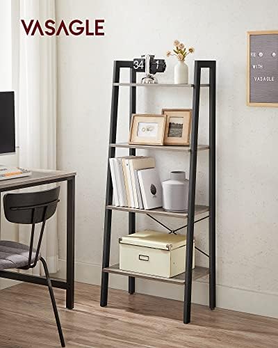 VASAGLE Ladder Shelf, Bookcase Book Shelf, Storage Shelves, 4-Tier, 22In - Image 2