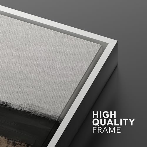 SIGNWIN Framed Canvas Print Wall Art Abstract Landscape Neutral Tones with Horizon Line Illustrations Modern Art Decorative Contemporary for Living Room, Bedroom, Office - 24"" x36 x2 White - Image 5