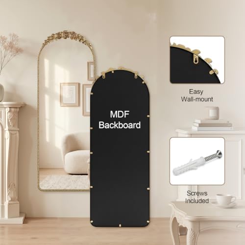 Vintage Full Length Mirror 19"x53" Gold Full Body Mirror - Image 5
