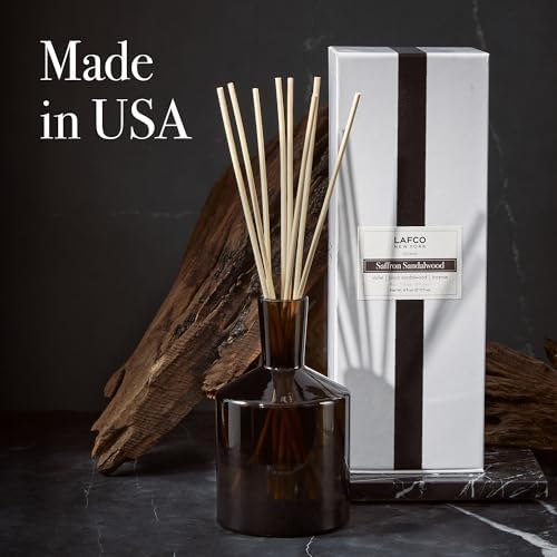 LAFCO New York Fall Reed Diffuser Refill, Saffron Sandalwood - 8.4 oz - Up to 4-Month Fragrance Life - Includes Natural Wood Reeds - Free of Dyes & Propellants - Made in the USA - Image 5