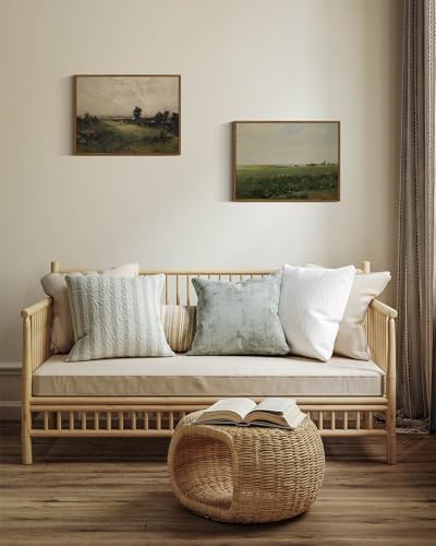 InSimSea Framed Canvas Wall Art Vintage Decor, Wilderness Landscape Painting Pictures for Bedroom Wall Decor, Vintage Wall Art for Living Room, Farmhouse Dining Room Decorations, 12"x16" - Image 4