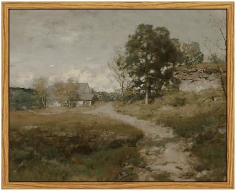 InSimSea Framed Canvas Wall Art Decor, French Countryside Painting, Farmhouse Rustic Vintage Decor for Kitchen Living Room Shelf, 8"x10",small size by InSimSeaArt