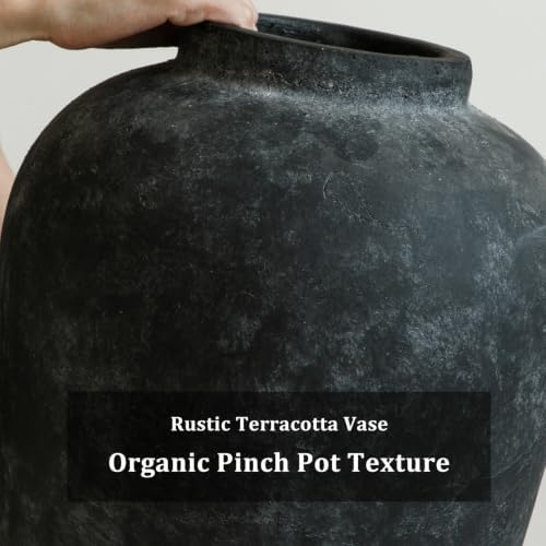 Large Ceramic Vase, Rustic Farmhouse Terracotta Flower Vase for Home Decor - Image 4
