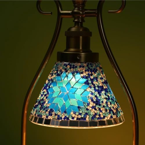 Turkish Mosaic Lamp, Candle Warmer & Wax Melt Warmer, Blue - Image 6