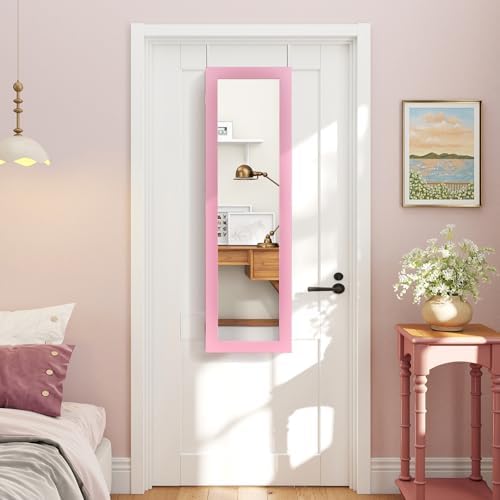 GIANTEX Wall or Door Mounted Jewelry Cabinet with Full Length Mirror - Image 7
