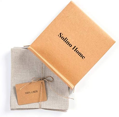 Solino Home 100% Linen Cocktail Napkins Natural, Fete 6 x 6 in, Set of 12 - Image 6