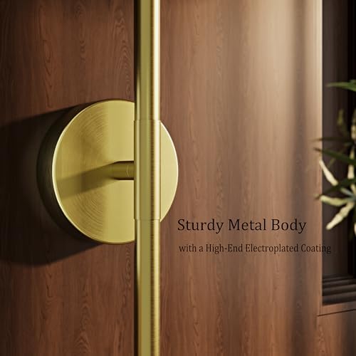 24" Battery Operated Wall Sconce Set of 2, 350° Rotating Lamp, Gold - Image 3