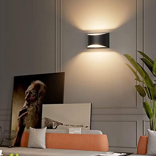 Aipsun Black Modern LED Wall Sconce Hardwired Indoor Wall Lights Set of 2 Up and Down Wall Mount Light for Living Room Bedroom Hallway Corridor Conservatory Warm White 3000K(with G9 Bulbs) - Image 4