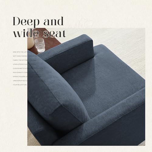 Mid-Century Accent Chair, Blue Grey Armchair Living Room Chairs, 2 Pack - Image 5