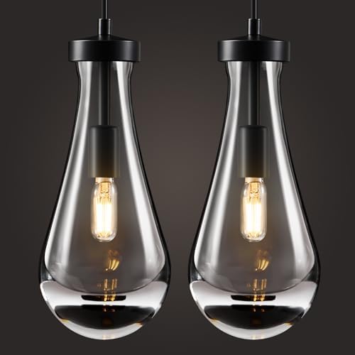 Set of 2 Raindrop Pendant Lights,Tear Drop Ceiling Pendants Light by FeaseyFeaturedProducts