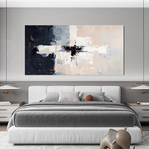 Large Abstract Canvas Wall Art Decor Pictures for Living Room 29" X 58" - Image 3
