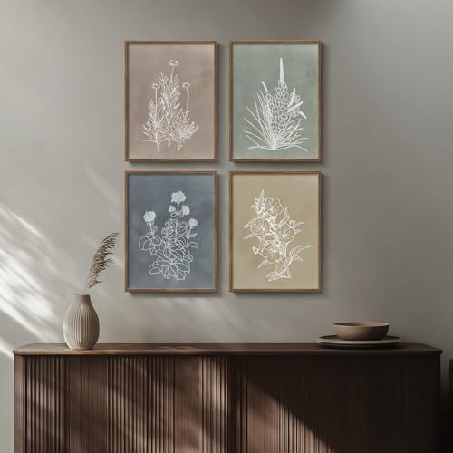 Framed Vintage Neutral Boho Botanical Wall Art for Bedroom, 11x14 In - Image 3
