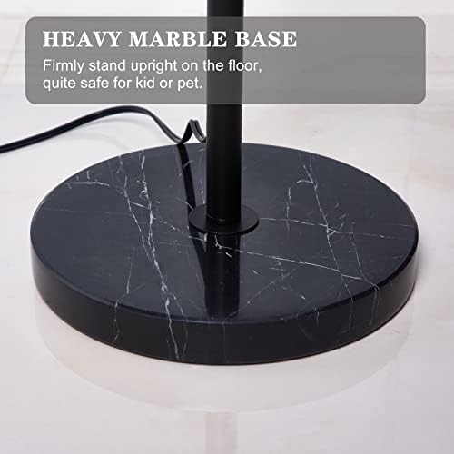 Luvkczc Arc Floor Lamps for Living Room, Dimmable Floor Lamp with Adjustable Head, Black Finish Modern Floor Lamp, Over Couch Tall Standing Hanging Light for Reading, Bedroom, Office, Bulb Include - Image 6