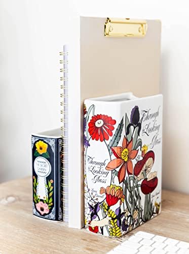 Steel Mill & Co Book-Shaped, Ceramic, Decorative Vase, Small - The Great Gatsby Bundle with Book-Shaped Decorative Vase, Large - Through the Looking Glass - Image 7