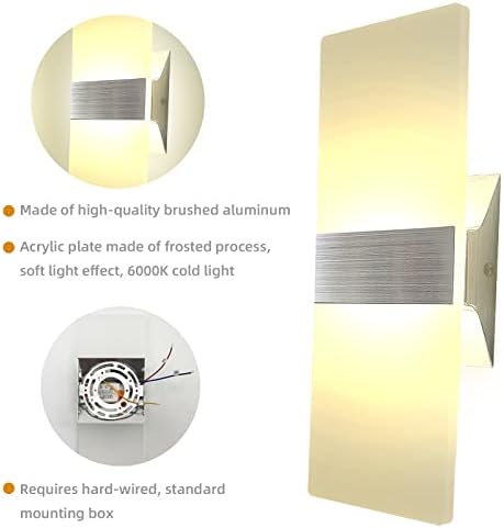 KICAAO Modern Wall Sconces 4Pack, Led Wall Light 10w, Warm White 2700K - Image 5