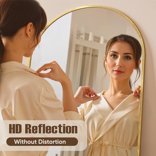 Floor Mirror, 81"x41" Oversized Full Length Mirror with Stand, Gold - Image 4