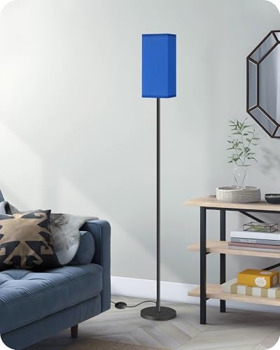 Floor Lamp, Pole Lamp with Foot Switch, Modern Standing Lamp Shade, Minimalist Freestanding Lamp (Bulb Not Included), for Living Room, Bedroom Office ETL Listed, Blue and Black U07LD05 - Image 4