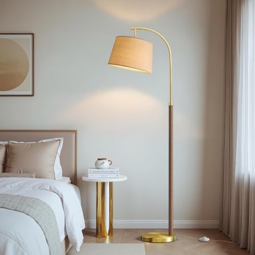 Real Wood Floor Lamps for Living Room Bedroom, 62" Mid Century Modern Lamp - Image 2