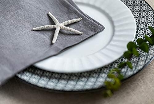 100% Pure Linen Dinner Cloth Napkins 15 x 15 Inch Taupe Grey - Set of 6 Pack European Flax Natural Fabric Washable for Home and Kitchen - Image 6