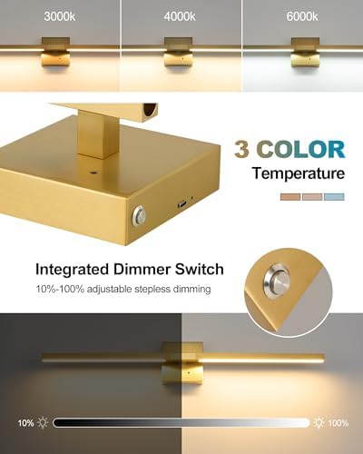 Rayogale Gold Battery Operated Wall Sconces with Remote Control - Image 3