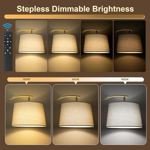 Real Wood Floor Lamps for Living Room Bedroom, 62" Mid Century Modern Lamp - Image 3