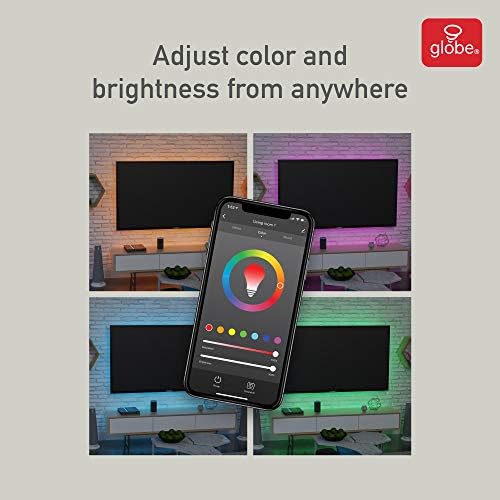 Globe Electric 50053 Collection Smart Strip Light, 16.4 ft, Multi-Color, 300 Lumens - Image 4
