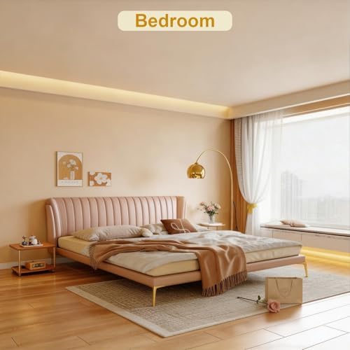 LightInTheBox Gold Modern Arc Floor Lamp, 70.9in Arc Floor Lamp with Inner Gold Metal Shade and White Marble Base, Arc Lamps Floor Standing with 5W Bulb, Over Couch Lamp for Living Room, Bedroom - Image 7