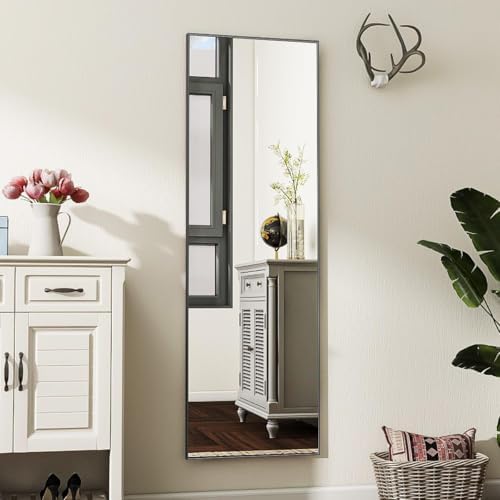 Koonmi 56"x21" Floor Mirror Full Length, Large Black Mirror - Image 5
