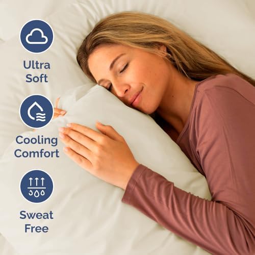 Short Queen Size 4 Piece Bed Sheet Set - RV Short Queen Sheets - Off White - Image 4