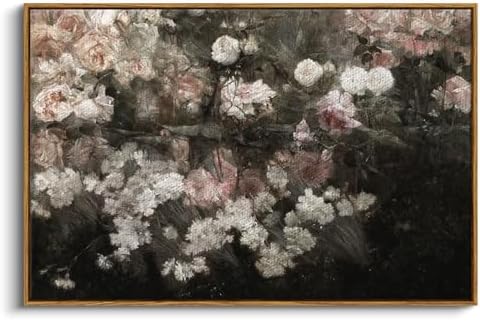 InSimSea Framed Canvas Wall Art Vintage Decor, Home Decor Garden in May Flower Aesthetic, Large Prints Artwork, Rustic Wall Decoration for Bedroom Living Room Bathroom, 24"x36" by InSimSeaArt