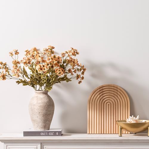Vanselia Ceramic Flower Vase Home Decor - Large Farmhouse Table Vases Rustic Vintage Living Room Kitchen Bedroom Decorations for House Book Shelf Office Coffee Desk Dining Fireplace (9" Retro) - Image 6