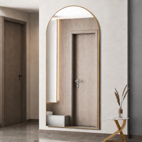 Simple Deluxe Arched Full Length Mirror, 71"x26"Large Floor Mirrors, for Wall Door Bedroom Bathroom Living Room (Gold) by SimpleDeluxe