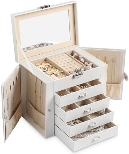 Frebeauty 5-Layer Jewelry Box for Women,Jewelry Organizer with 4 Drawers by Frebeauty