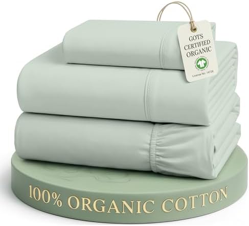 LANE LINEN Twin XL Sheet Set 100% Organic Cotton Soft 3pc - Cool Blue by LaneLinen