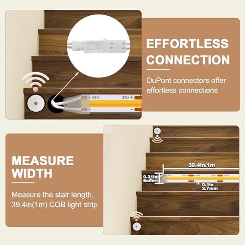 Intelligent Motion Sensor Stair Light, 40 inches, 12 Stairs - Image 4