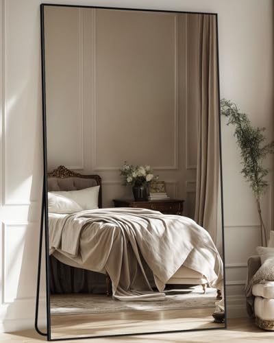 Antok Full Length Mirror, 81"x41" Floor Mirror for Bedroom, Dorm, Black - Image 2