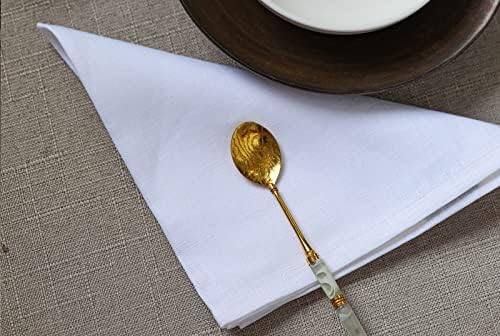 100% Pure Linen Dinner Cloth Napkins 15 x 15 Inch White - Set of 6 Pack European Flax Natural Fabric Washable for Home and Kitchen - Image 6