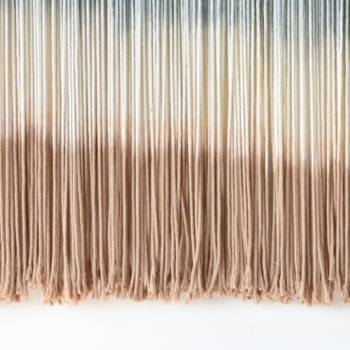 Macrame Wall Hanging Dip Dyed Large Wall Tapestry Woven Art 57''W*35''L - Image 7